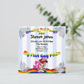 Party 1. Gay Pride Einladungen (Stehend Vorderseite)