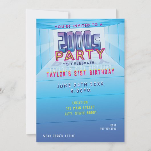 Party 2000: Einladung (Vorderseite)