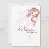 Party 2012 des Drache-Sylvesterabends Invitaitions Einladung (Vorderseite)