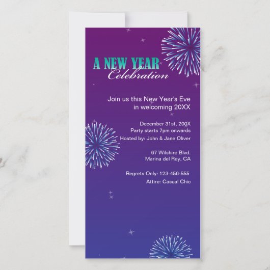 Party 2015 "Fireworks Blue Sky New Year" (Vorderseite)