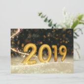 Party 2019 Sylvesterabends Einladung (Stehend Vorderseite)