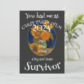 Party 2024 Dance Mixer Gartensitzgarten Einladung (Stehend Vorderseite)