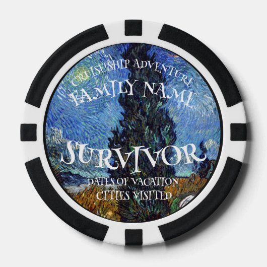 Party 2024 Dance Mixer Gartensitzgarten Pokerchips (Vorderseite)