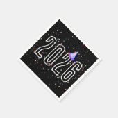 Party 2026 im Neujahr mit Sternen Serviette (Ecke)