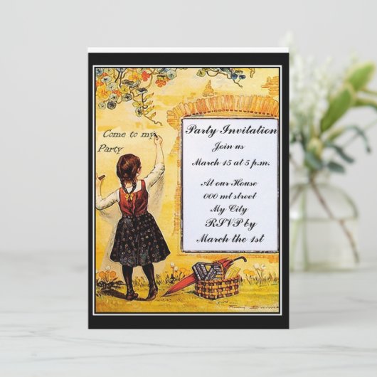 Party 2 Einladung (Stehend Vorderseite)