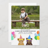 Party 2. Geburtstag Einladung (Vorne/Hinten)