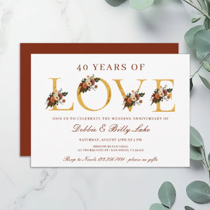 Party 40 Jahre Liebe Einladung