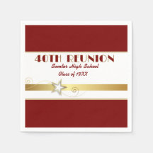 Party! 40th Class Reunion custom Napkins