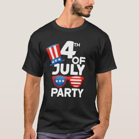 Party 4. Juli Amerika hat Sonnenbrille Kinder Jung T-Shirt (Vorderseite)