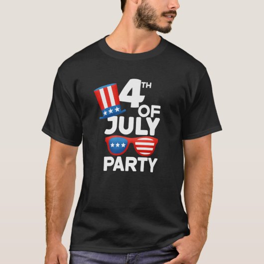 Party 4. Juli Amerika hat Sonnenbrille Kinder Jung T-Shirt (Vorderseite)