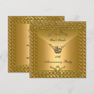 Party 50 Jahre Elegantes Design Einladung