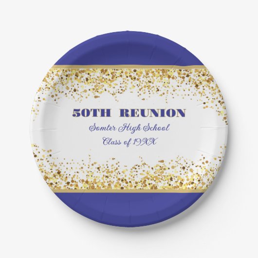 Party! 50th Class Reunion custom Pappteller (Vorderseite)