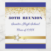 Party! 50th Class Reunion custom Weinetikett (Einzelnes Label)