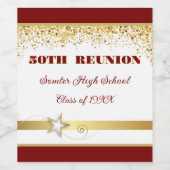 Party! 50th Class Reunion custom Weinetikett (Einzelnes Label)