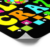 Party 80er Group Team Lasse Crazy Retro farbenfroh Poster (Ecke)