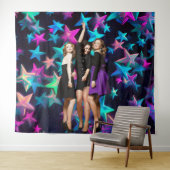 Party 90s Shot Starry Backdrop Wandteppich (Beispiel (Horizontal))