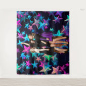 Party 90s Shot Starry Backdrop Wandteppich (Vorderseite)