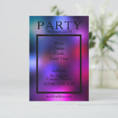 Party-Abend cooler Clubstil Einladung (Stehend Vorderseite)