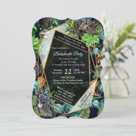 Party-Abendfest zum Thema Einladung (Stehend Vorderseite)