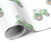 Party-Abpackpapier | Aquarelltraktor Geschenkpapier (Rolleneckpunkt)