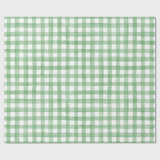 Party-Abpackpapier | Green Gingham Geschenkpapier (Flach)