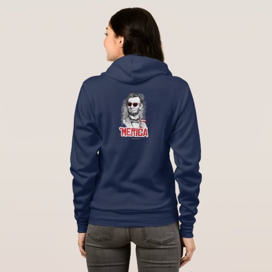 Party Abraham Lincoln 'Merican Hoodie (Schwarz voll)