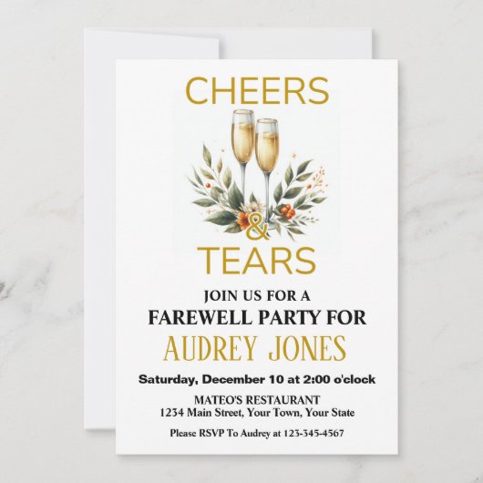 Party abschicken einladung (Vorderseite)