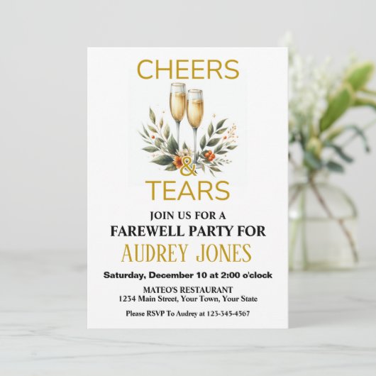 Party abschicken einladung (Stehend Vorderseite)