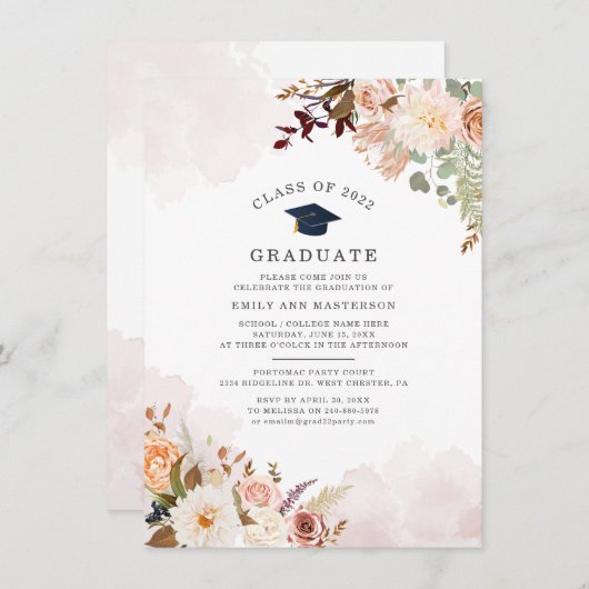 Party-Abschluss 2025 Einladung (Vorne/Hinten)