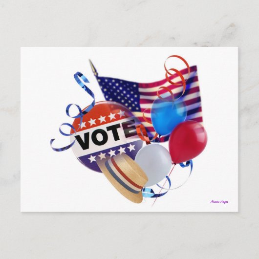 Party abstimmen einladungspostkarte (Vorderseite)