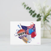 Party abstimmen einladungspostkarte (Stehend Vorderseite)