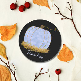 Party-Abstimmung über Team Boy Pumpkin Gender Runder Aufkleber