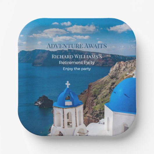 Party Adventure Awaits Griechenland Medit Pappteller (Vorderseite)