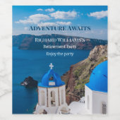 Party Adventure Awaits Griechenland Medit Weinetikett (Einzelnes Label)