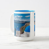 Party Adventure Awaits Griechenland Medit Zweifarbige Tasse (Vorderseite Links)