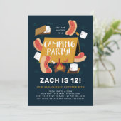 Party Albern Camping Einladung (Stehend Vorderseite)