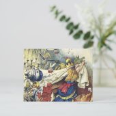 Party Alice im Wunderland Postkarte (Stehend Vorderseite)