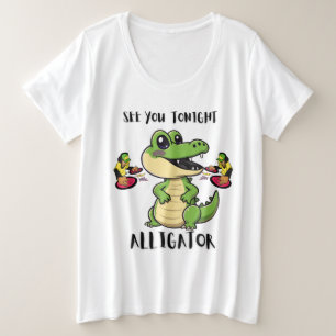 Party Alligator Große Größe T-Shirt