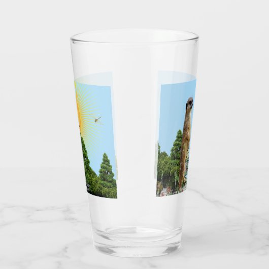 Party / Alltag 'GreenThang' Meerkat Tier Glas (Rechts)