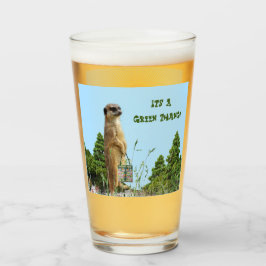 Party / Alltag 'GreenThang' Meerkat Tier Glas