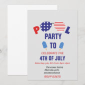 Party am 4. Juli Einladung (Vorne/Hinten)