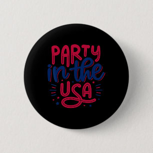 Party am 4. Tag der Vintagen Unabhängigkeit der US Button