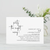 Party am Abend, Hochzeitsessen Einladung (Stehend Vorderseite)