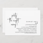 Party am Abend, Hochzeitsessen Einladung (Vorne/Hinten)