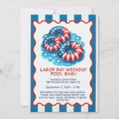 Party am Arbeitstag Rot Weiß und Blau Einladung (Vorderseite)