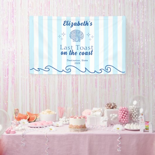 Party am Strand von Bachelorette Banner (Party)