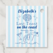 Party am Strand von Bachelorette Geschenkanhänger (Rückseite)