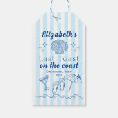 Party am Strand von Bachelorette Geschenkanhänger (Rückseite)