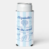 Party am Strand von Bachelorette Selters Dosenkühler (Seltzer Vorderseite)