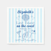 Party am Strand von Bachelorette Serviette (Vorderseite)